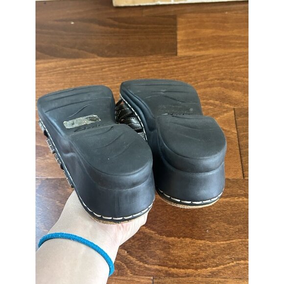 Clarks Bendables Womens Metalli Silver Open Toe Wedge Size 8.5 M - Picture 5 of 8